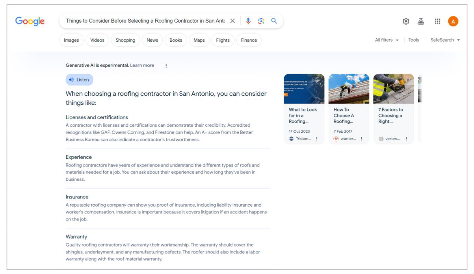 Things to conisder before selecting a roofing contractor